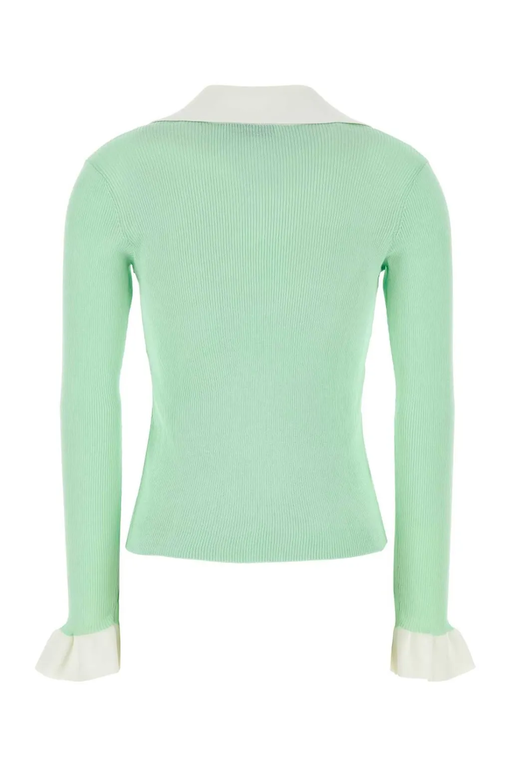 Self-Portrait Ribbed Knitted Top