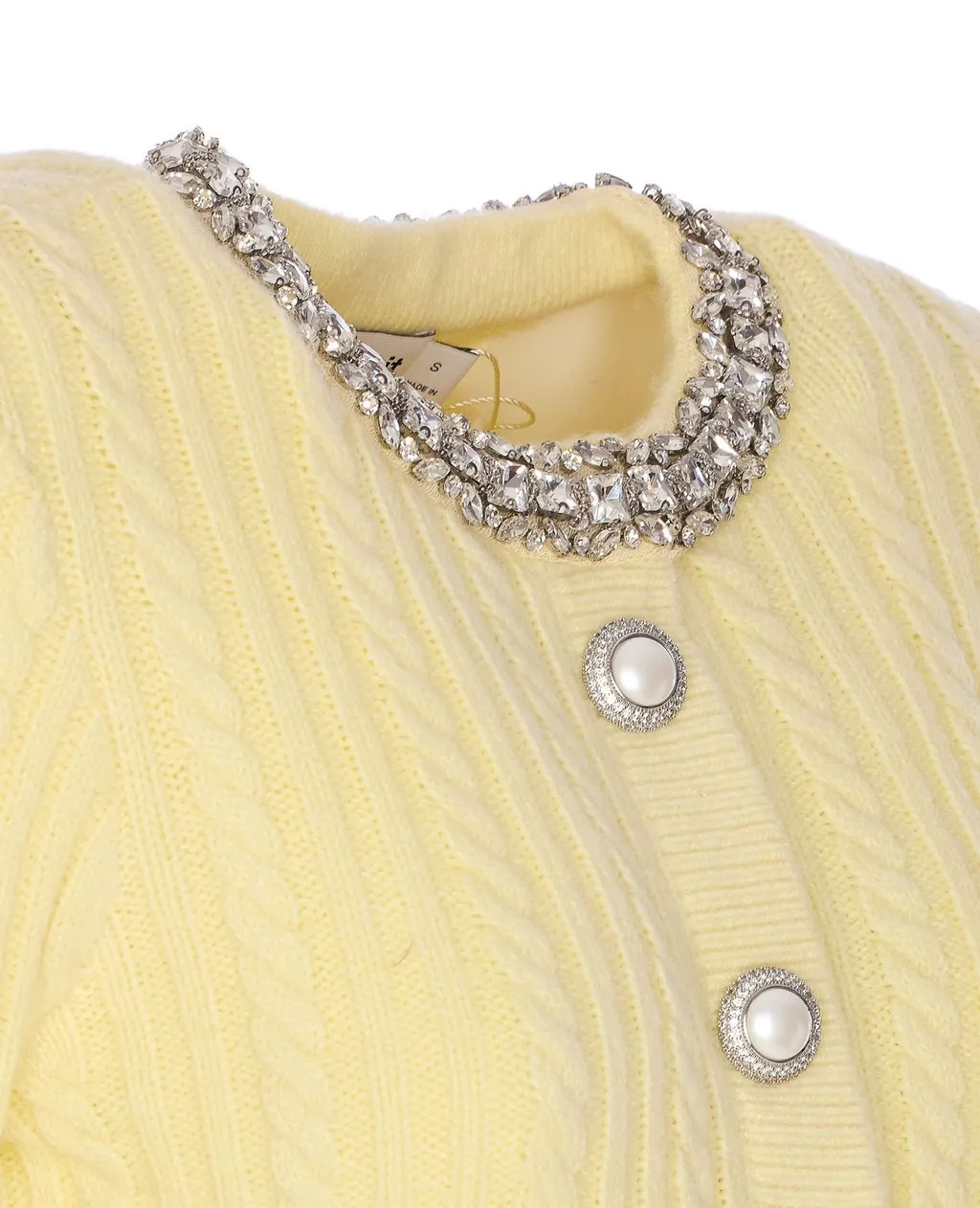 Self-Portrait Embellished Crewneck Cardigan