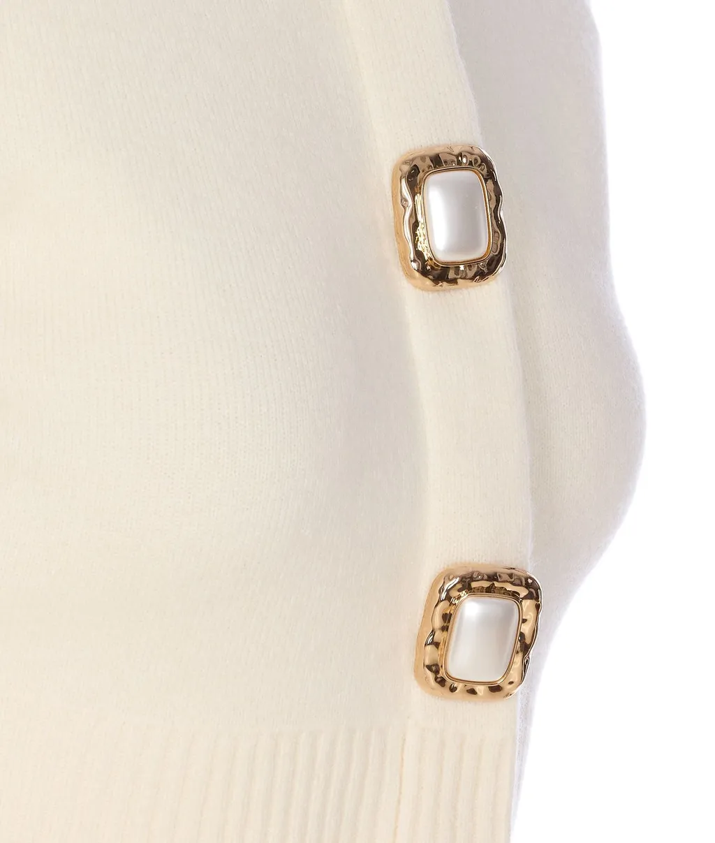 Self-Portrait Button-Up Cropped Cardigan