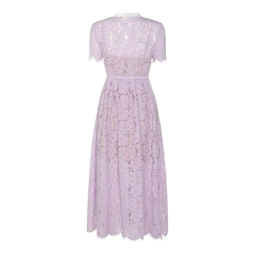 Self-Portrait Lace Peplum Midi Dress