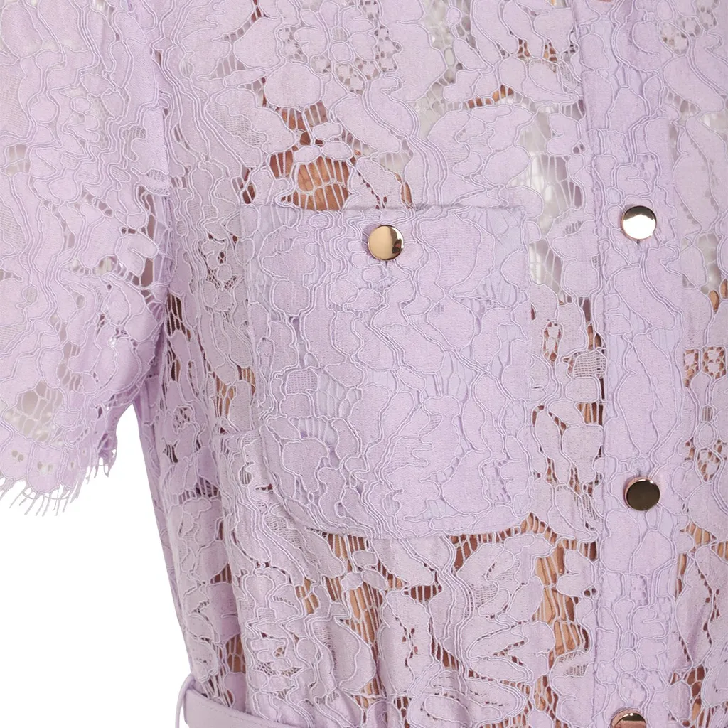 Self-Portrait Lace Peplum Midi Dress