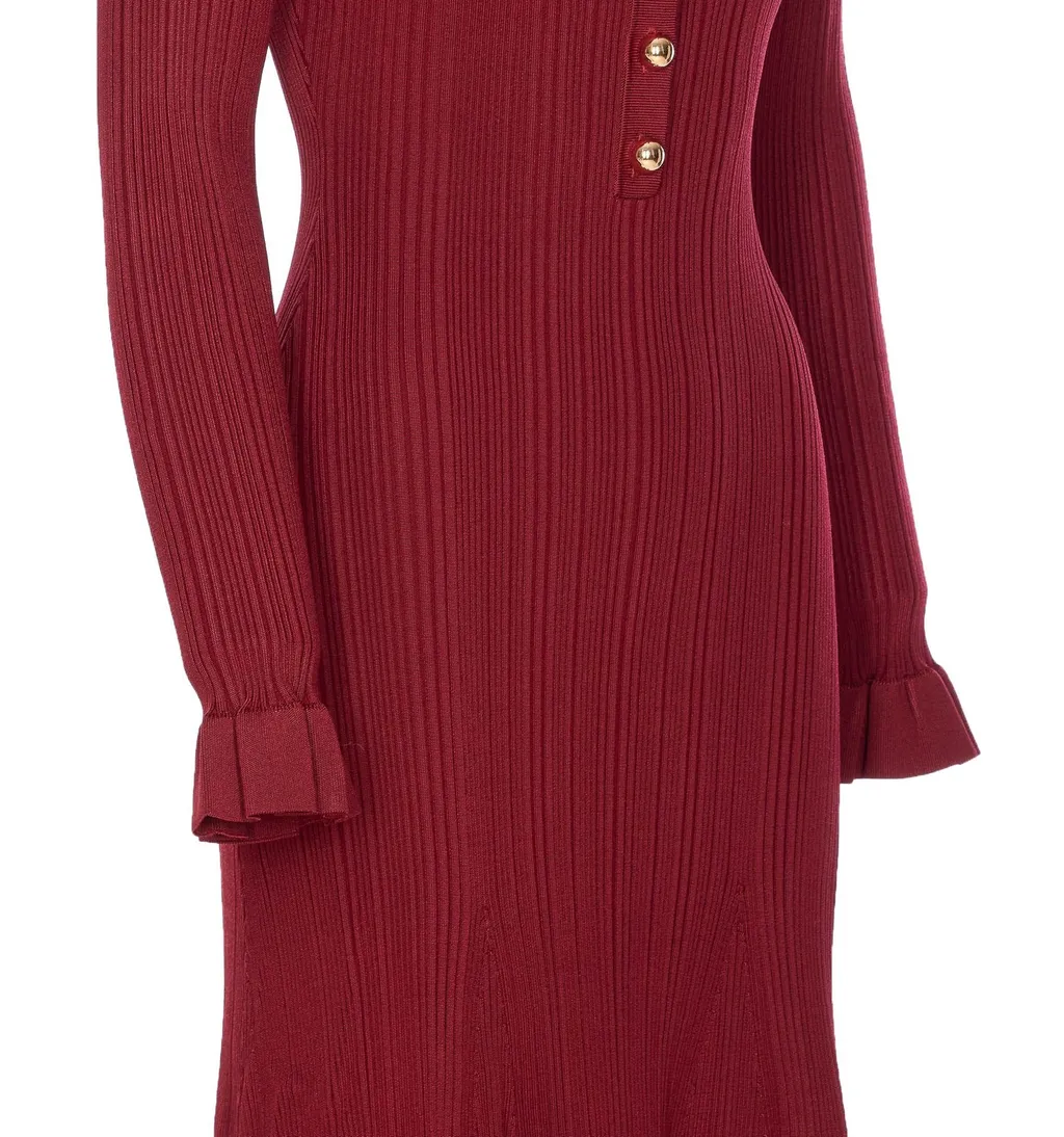 Self-Portrait Knitted Midi Dress