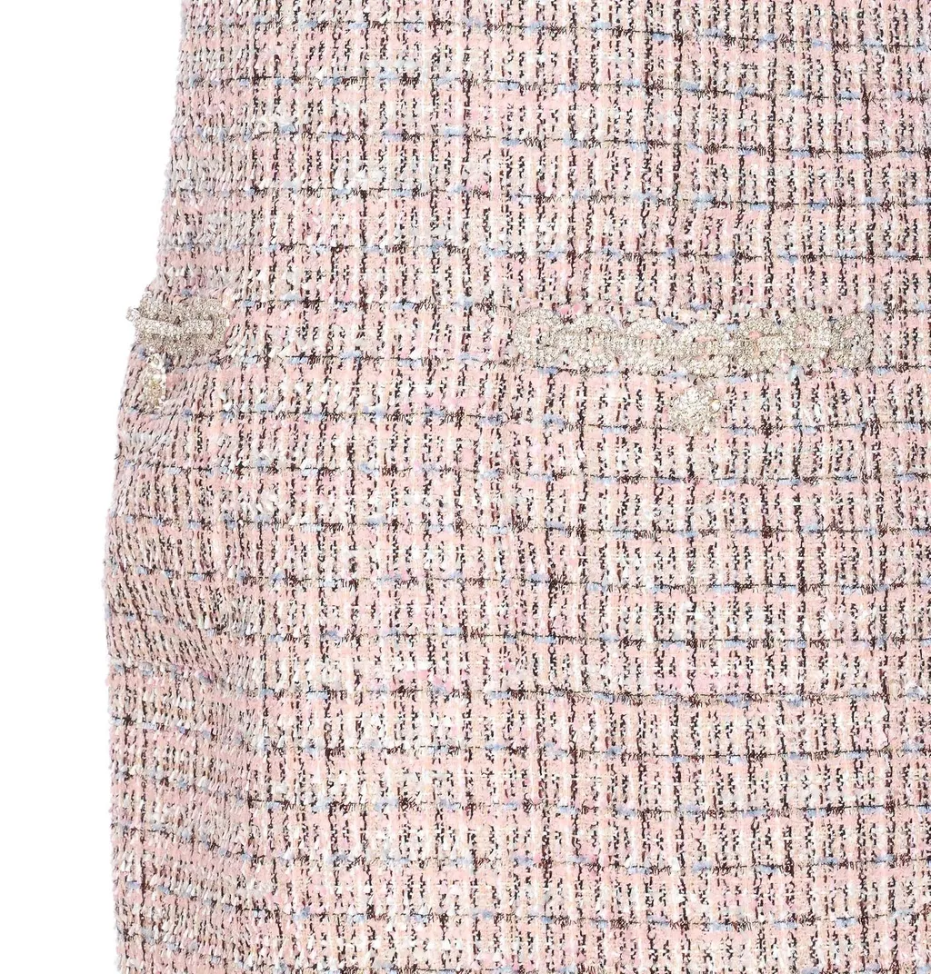 Self-Portrait Boucle Sleeveless Mini Dress