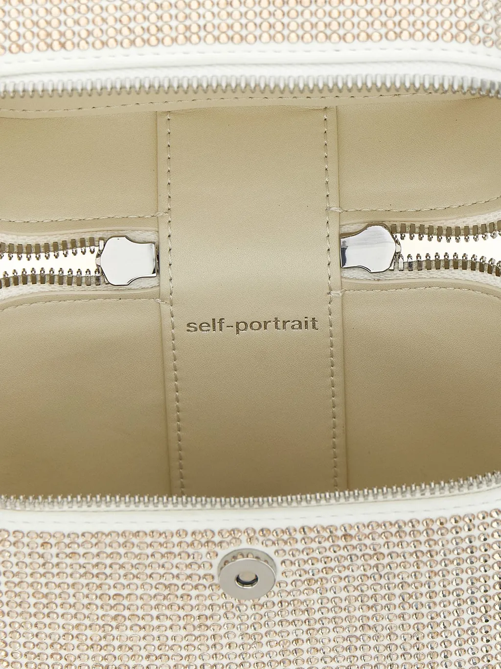 Self-Portrait Satin Embellished Vanity Case