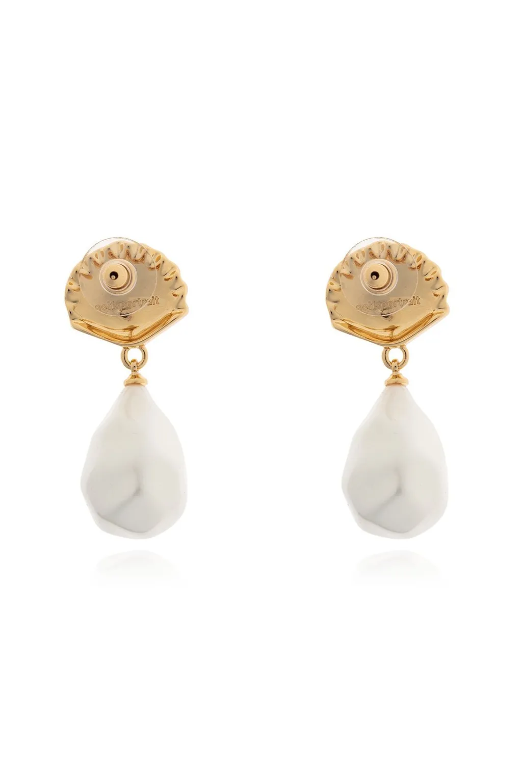 Self-Portrait Tiered Shell Earrings