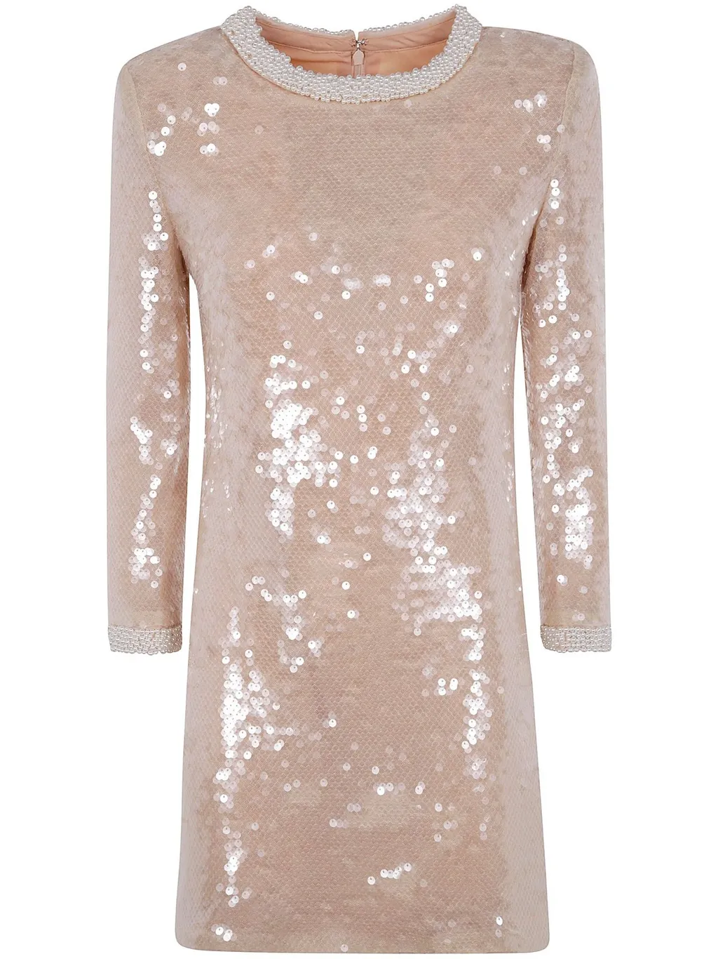 Self-Portrait Embellished Trim Sequin Mini Dress