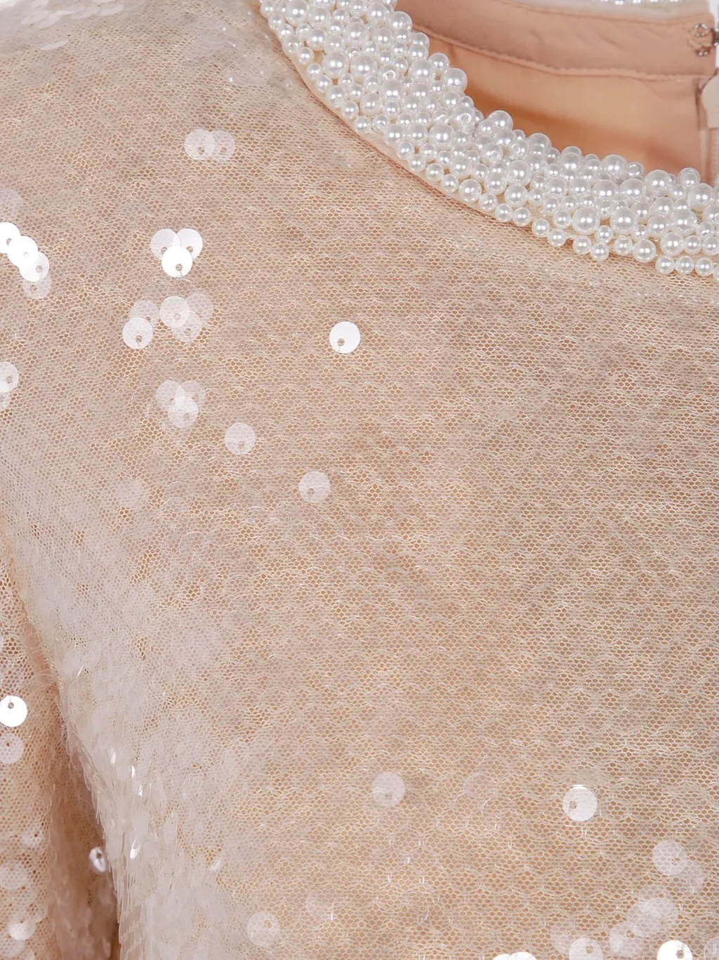 Self-Portrait Embellished Trim Sequin Mini Dress