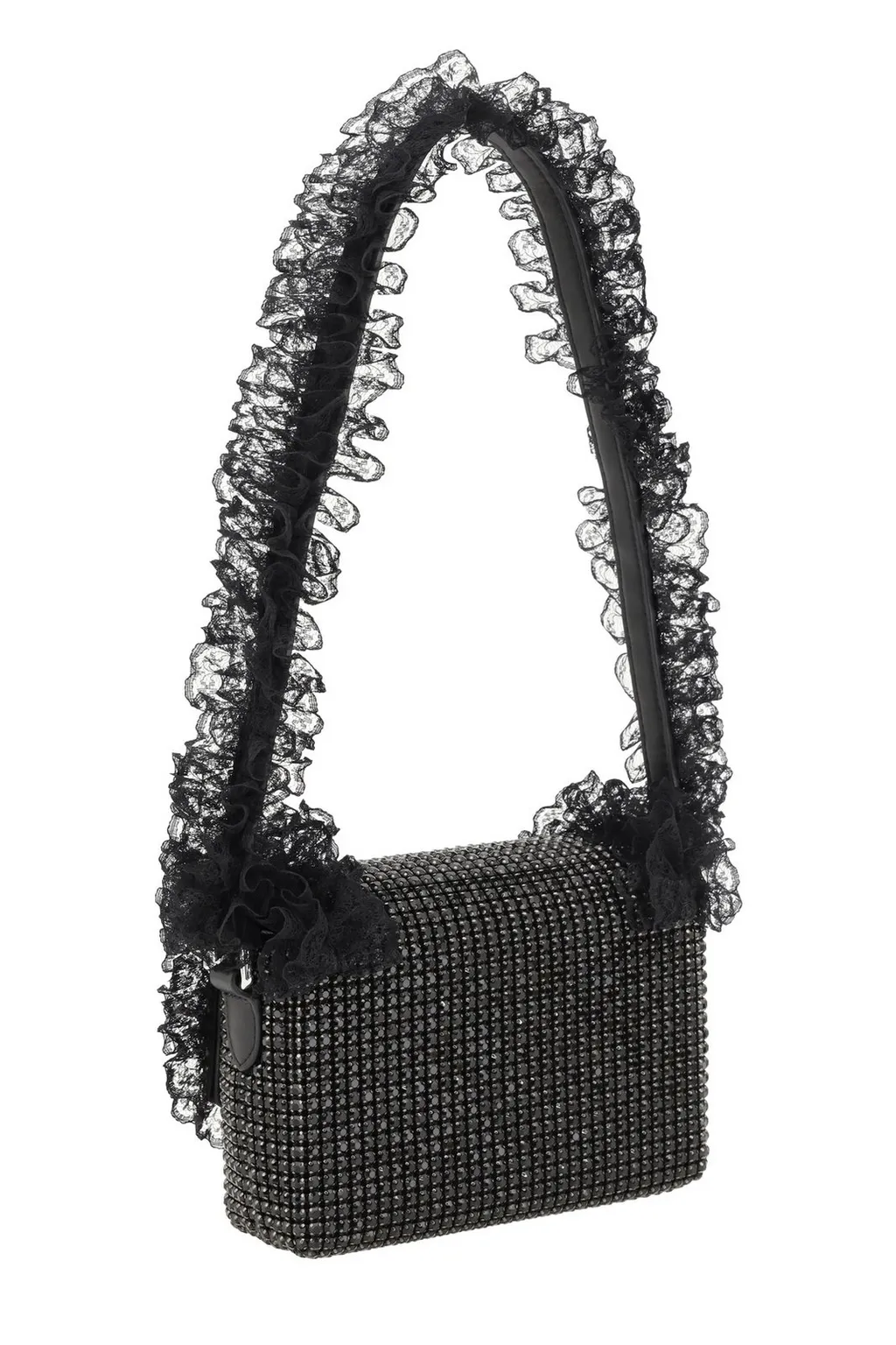 Self-Portrait Lace Detailed Embellished Shoulder Bag