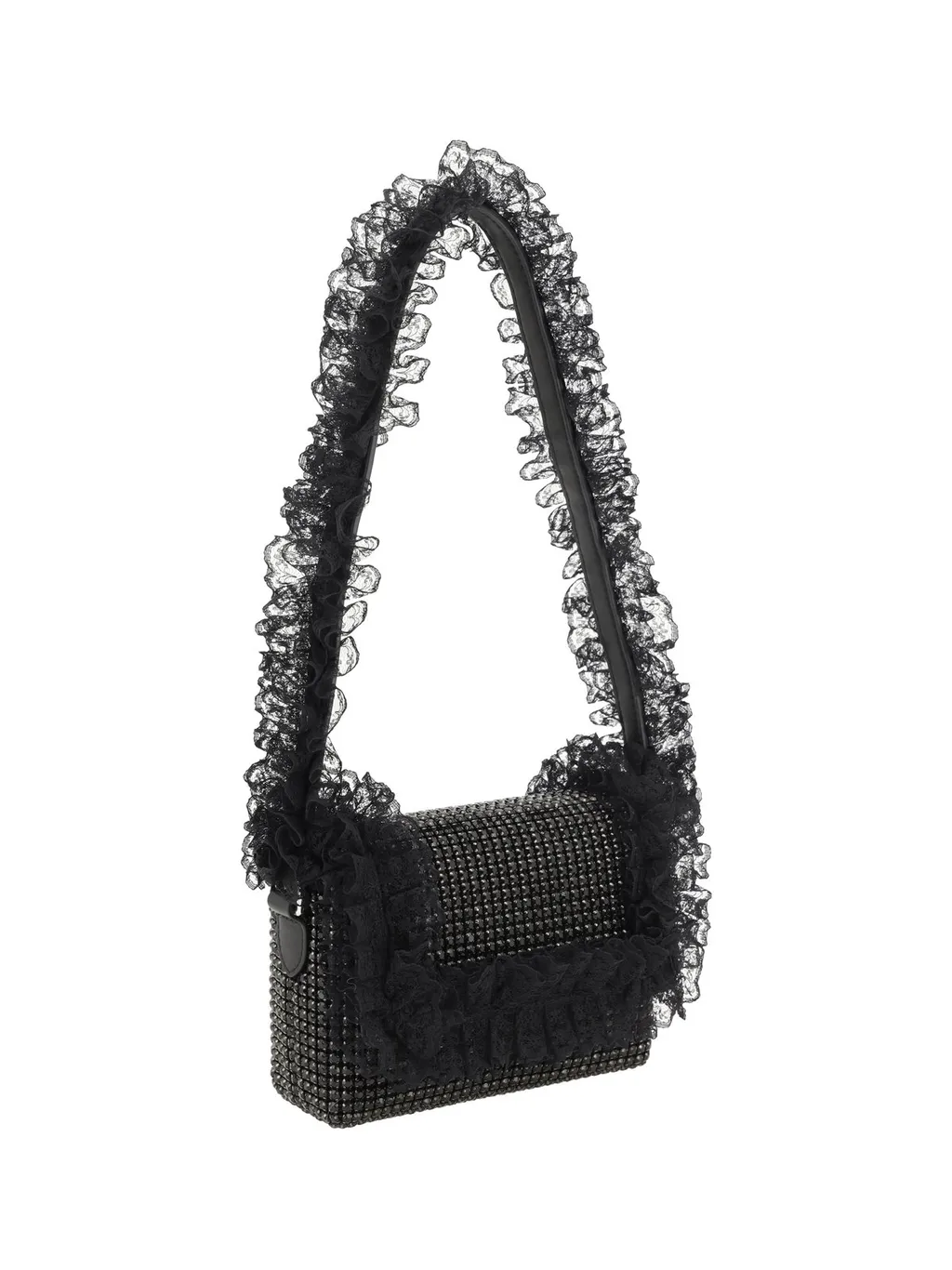 Self-Portrait Lace Detailed Embellished Shoulder Bag