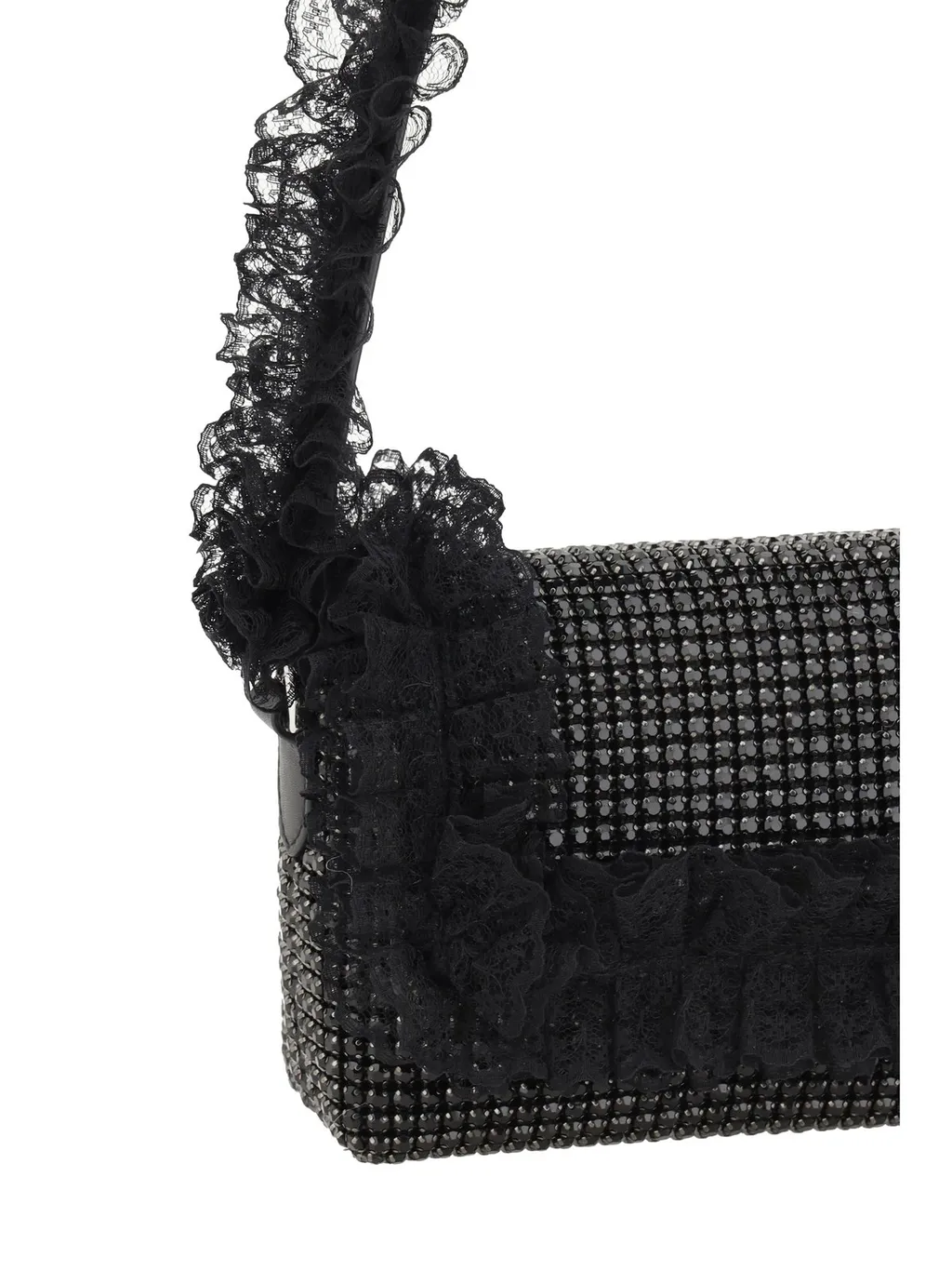 Self-Portrait Lace Detailed Embellished Shoulder Bag