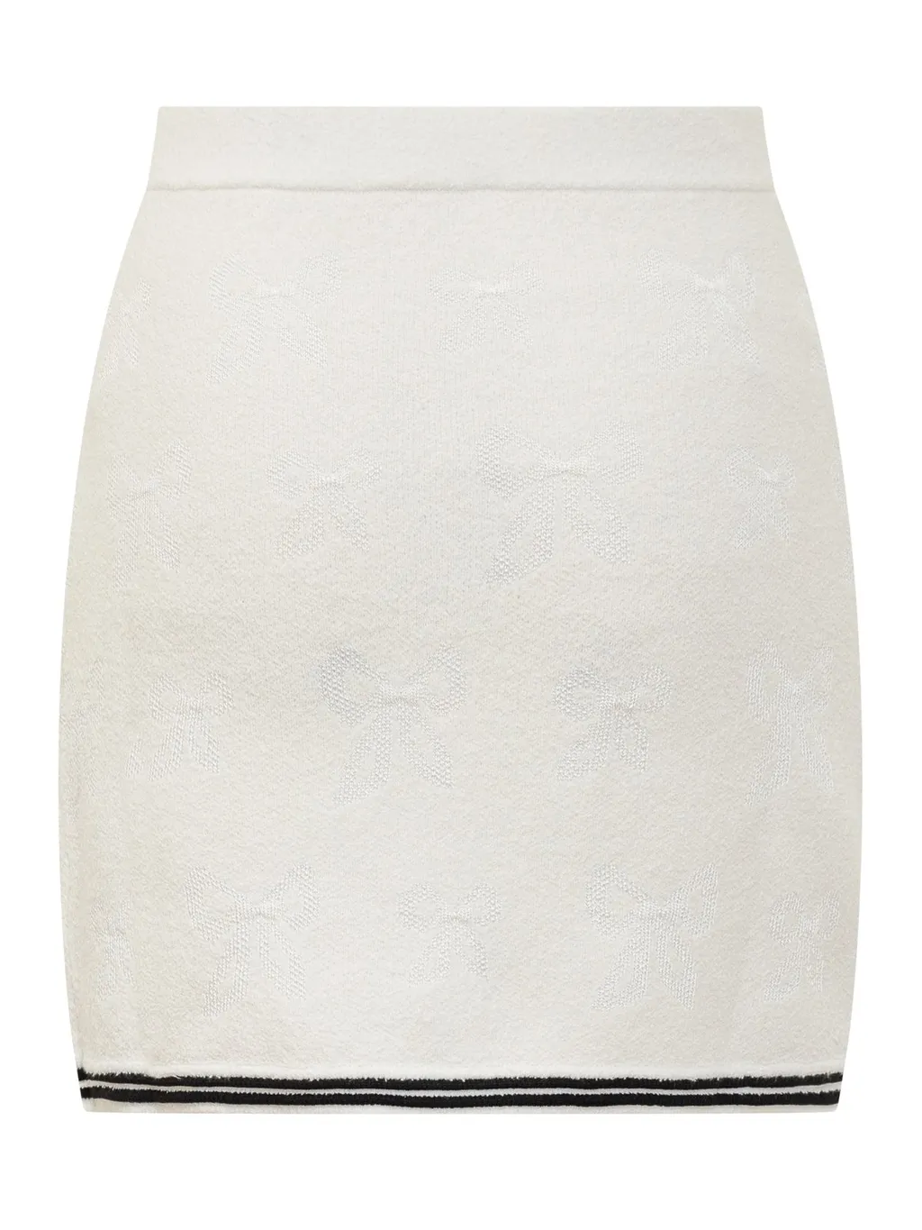 Self-Portrait Bow Jacquard Mini Skirt