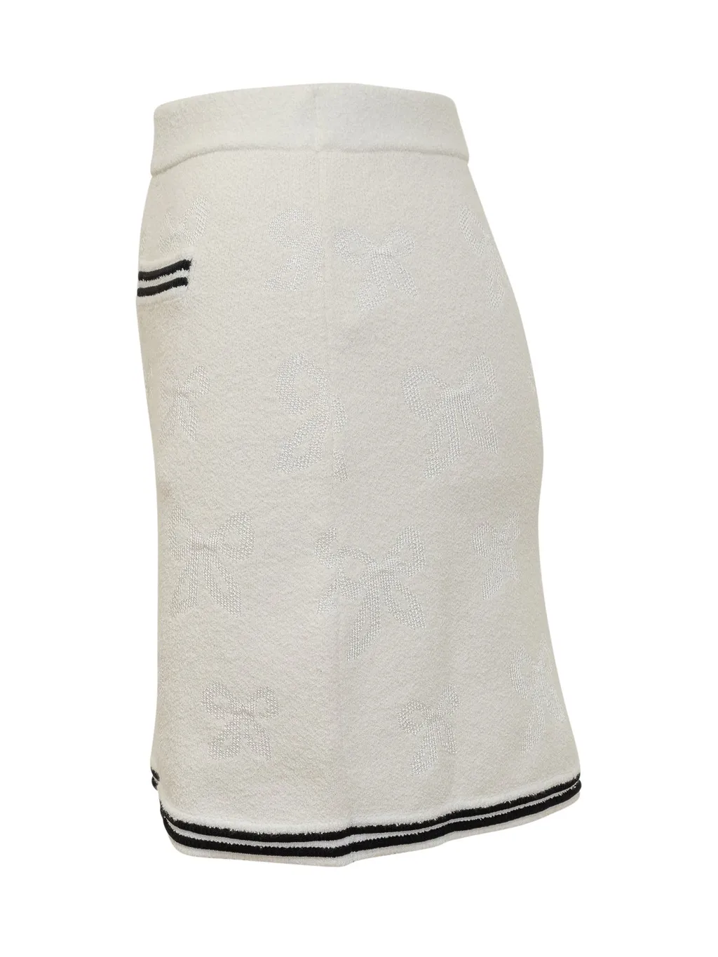 Self-Portrait Bow Jacquard Mini Skirt