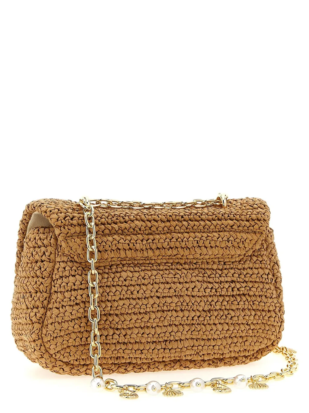 Self-Portrait Bow Charm Chain-Linked Shoulder Bag