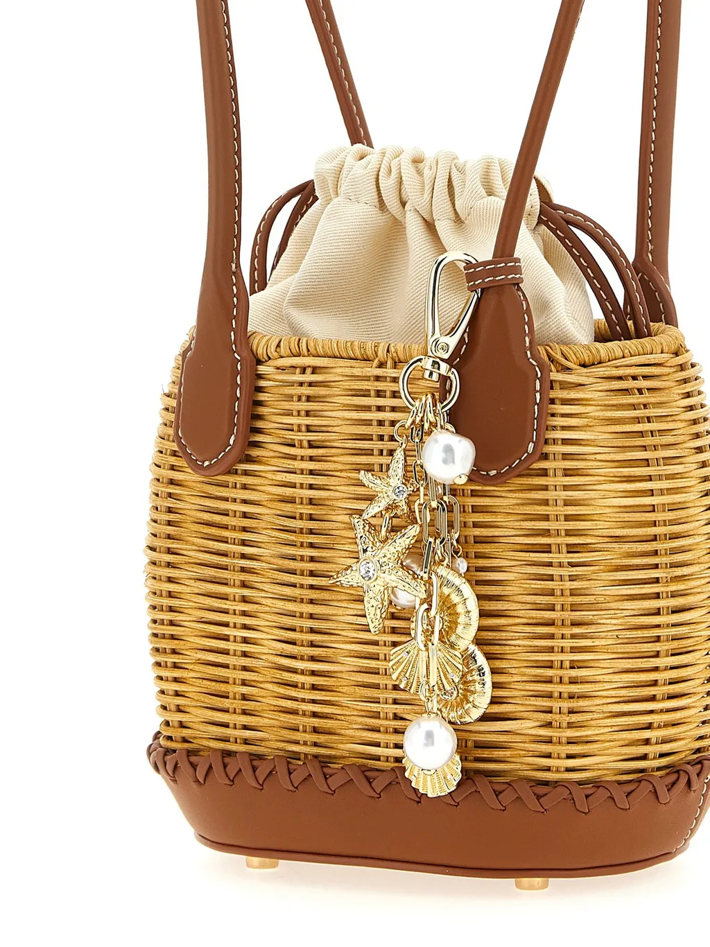Self-Portrait Charm Embellished Shoulder Bag