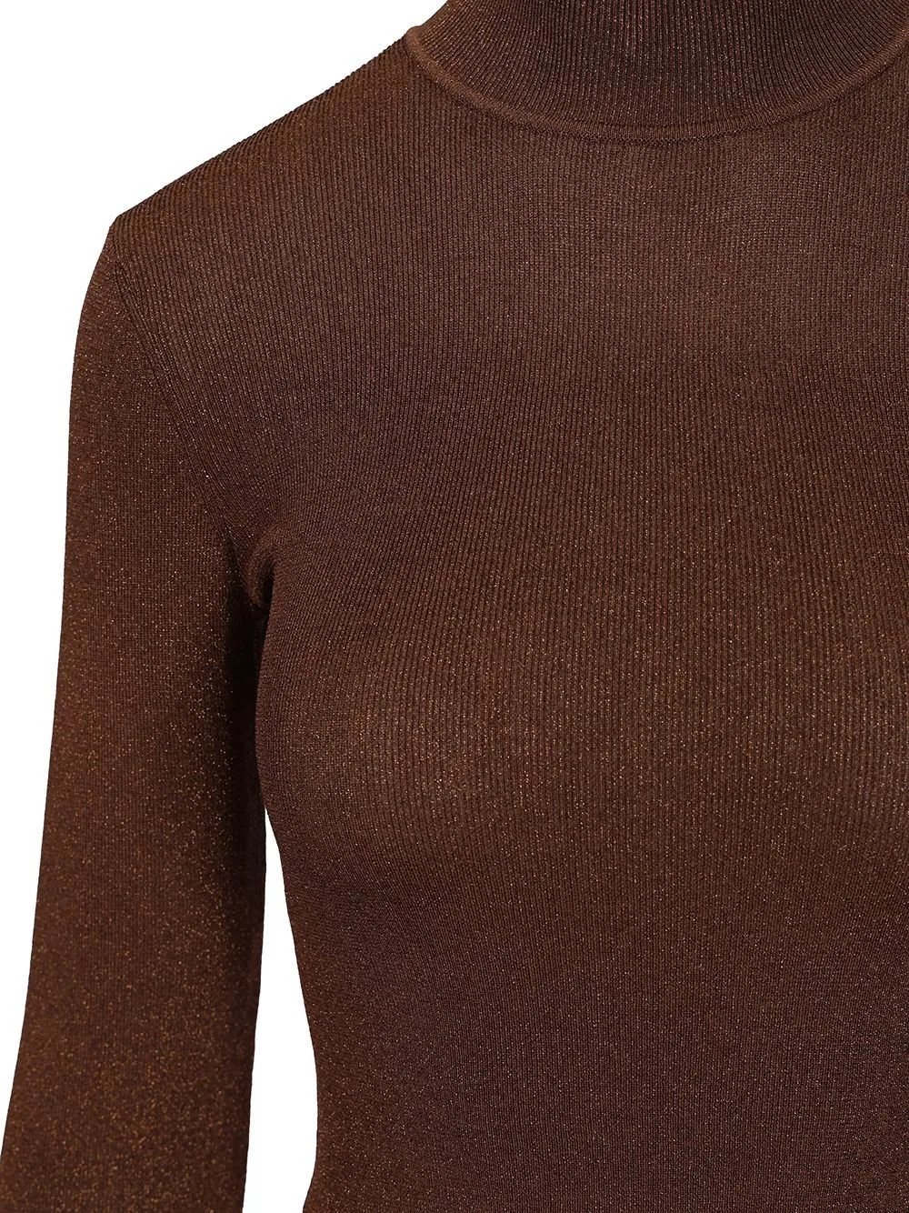 Self-Portrait Metallic Knitted Top