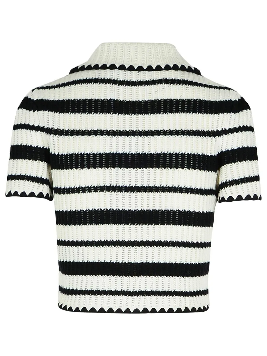 Self-Portrait Striped Crochet Top
