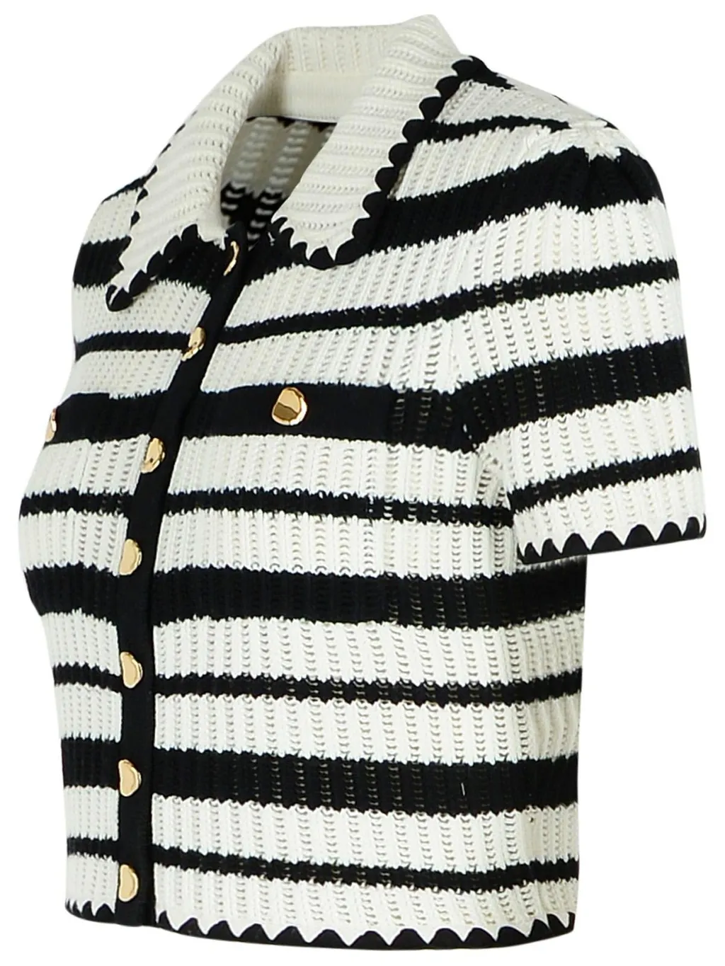 Self-Portrait Striped Crochet Top