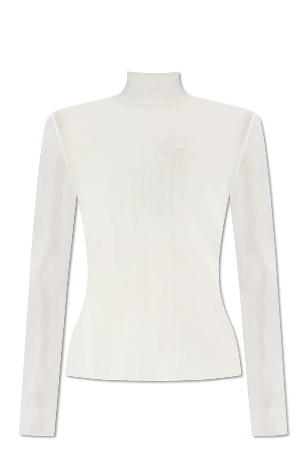 Self Portrait Turtleneck Semi-Sheer Top