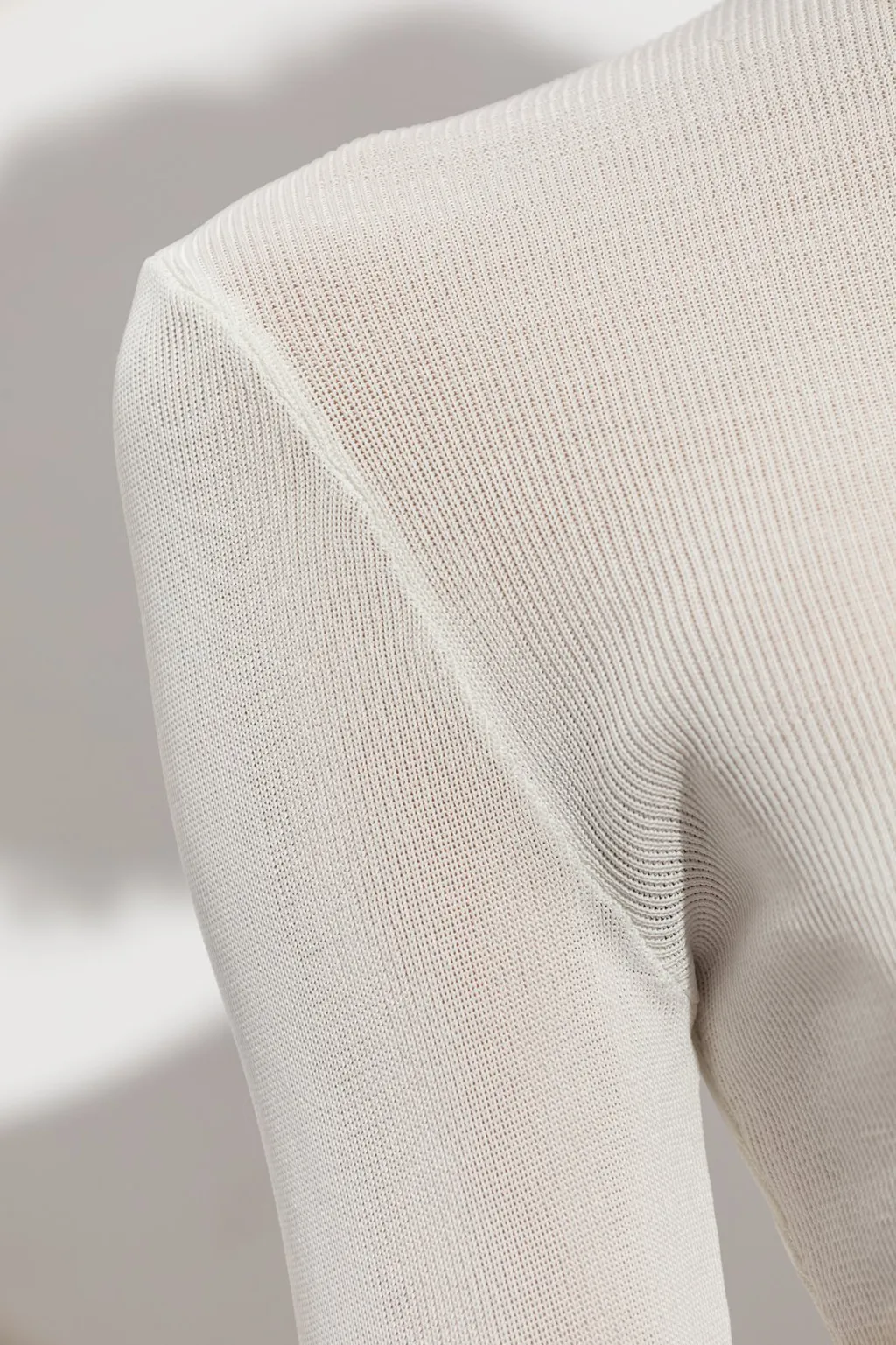 Self Portrait Turtleneck Semi-Sheer Top