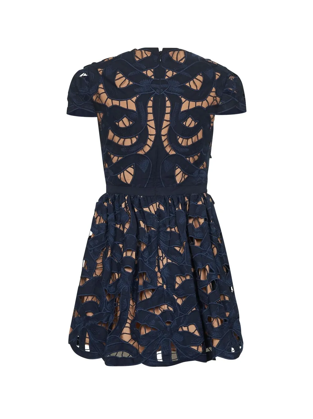 Self-Portrait Cut-Out Short-Sleeved Dress