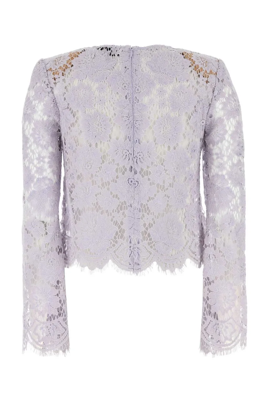 Self-Portrait Lace Fluted Sleeve Top