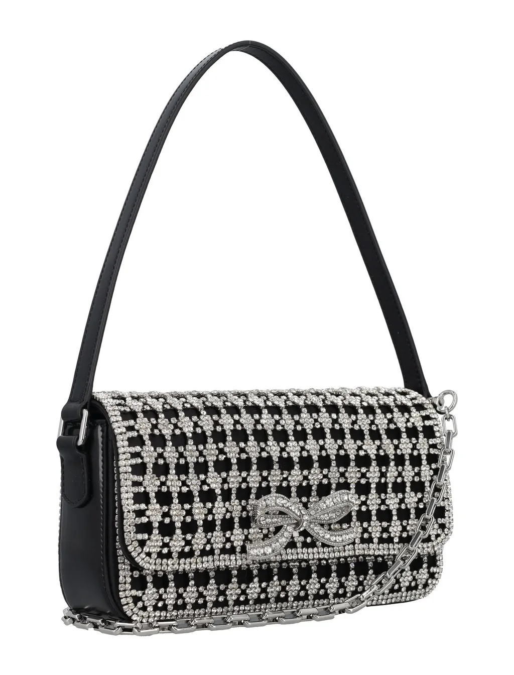 Self-Portrait Embellished Baguette Bag