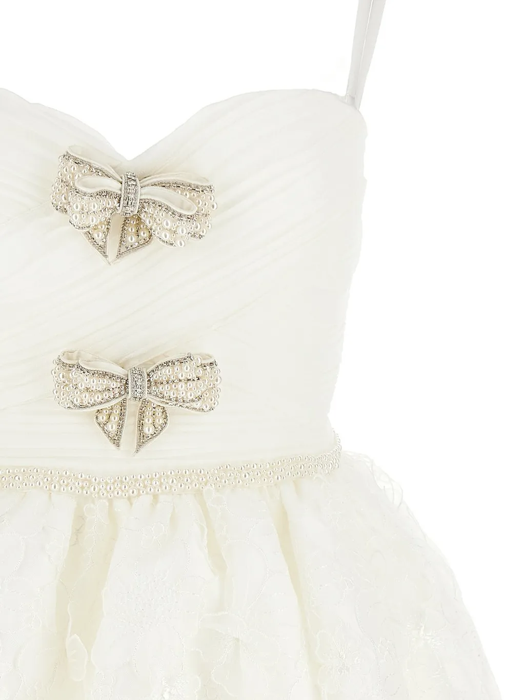 Self-Portrait Organza Bow Mini Dress
