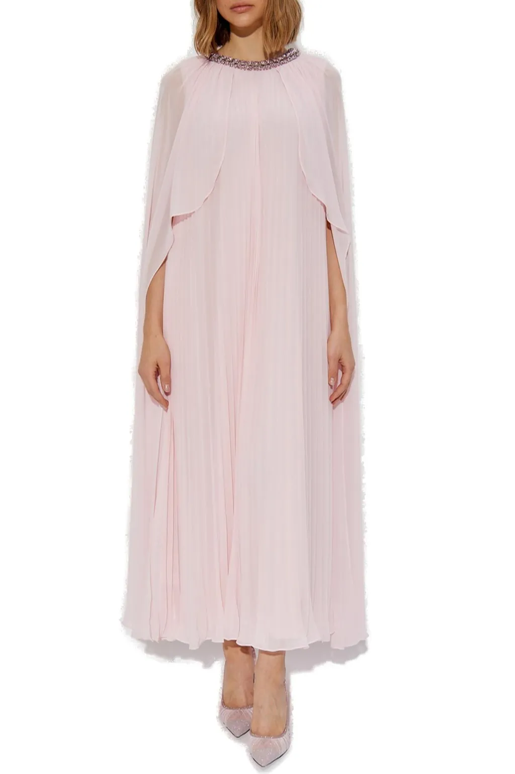 Self-Portrait Chiffon Cape Midi Dress