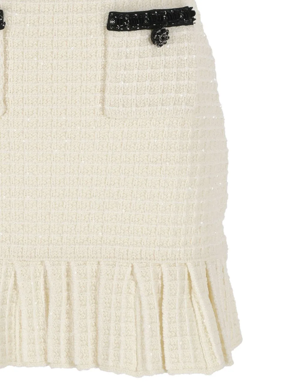 Self-Portrait Textured Knit Mini Skirt