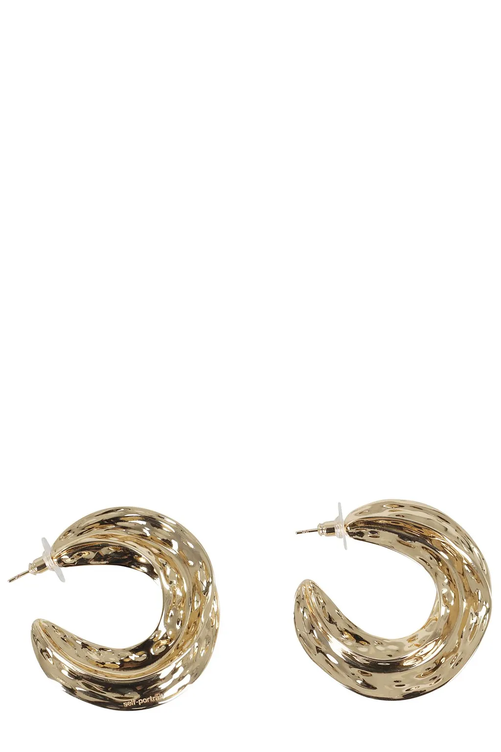 Self-Portrait Sculpted Hoop Earrings