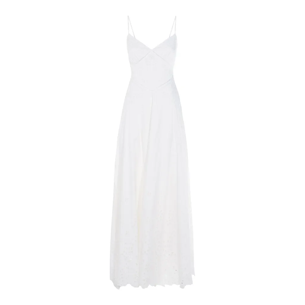 Self-Portrait Embroidered Maxi Dress