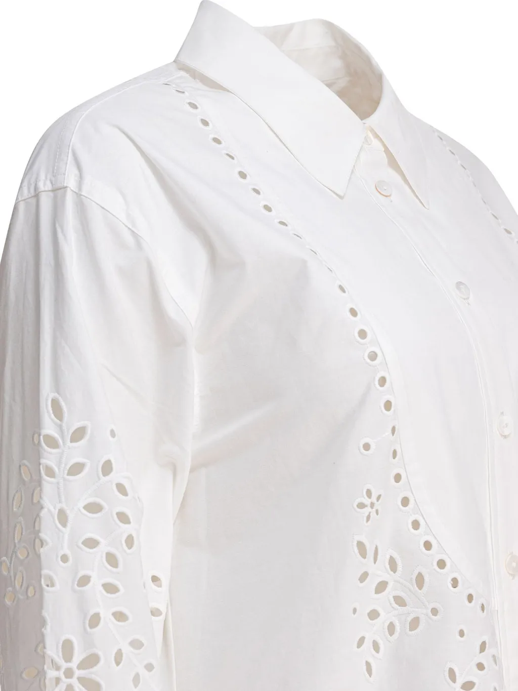 Self-Portrait Embroidered Shirt Dress