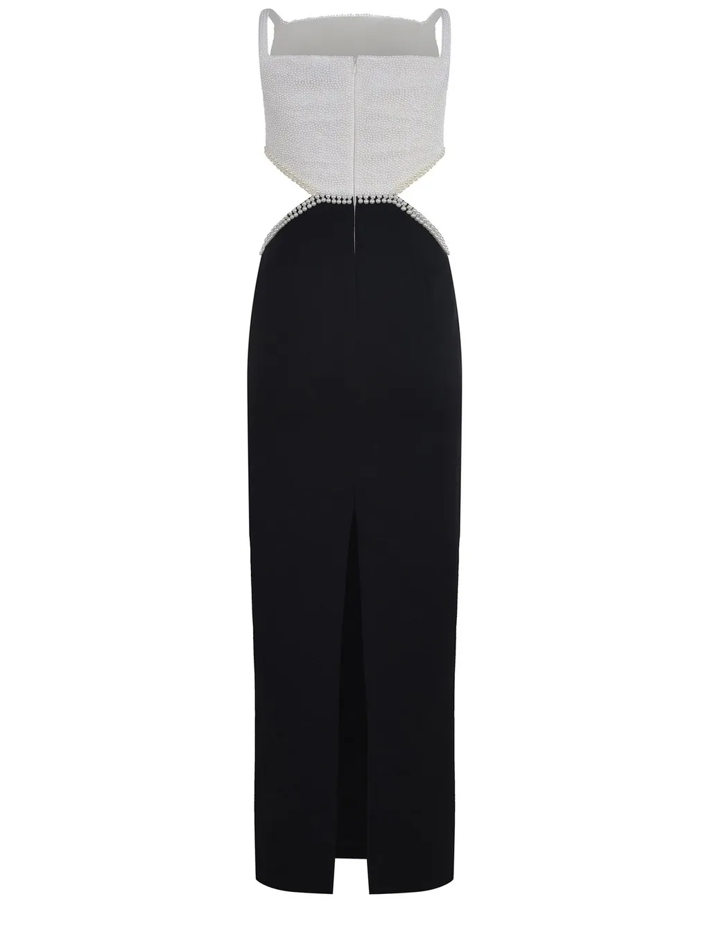 Self-Portrait Bow-Embellished Cut-Out Crepe Maxi Dress