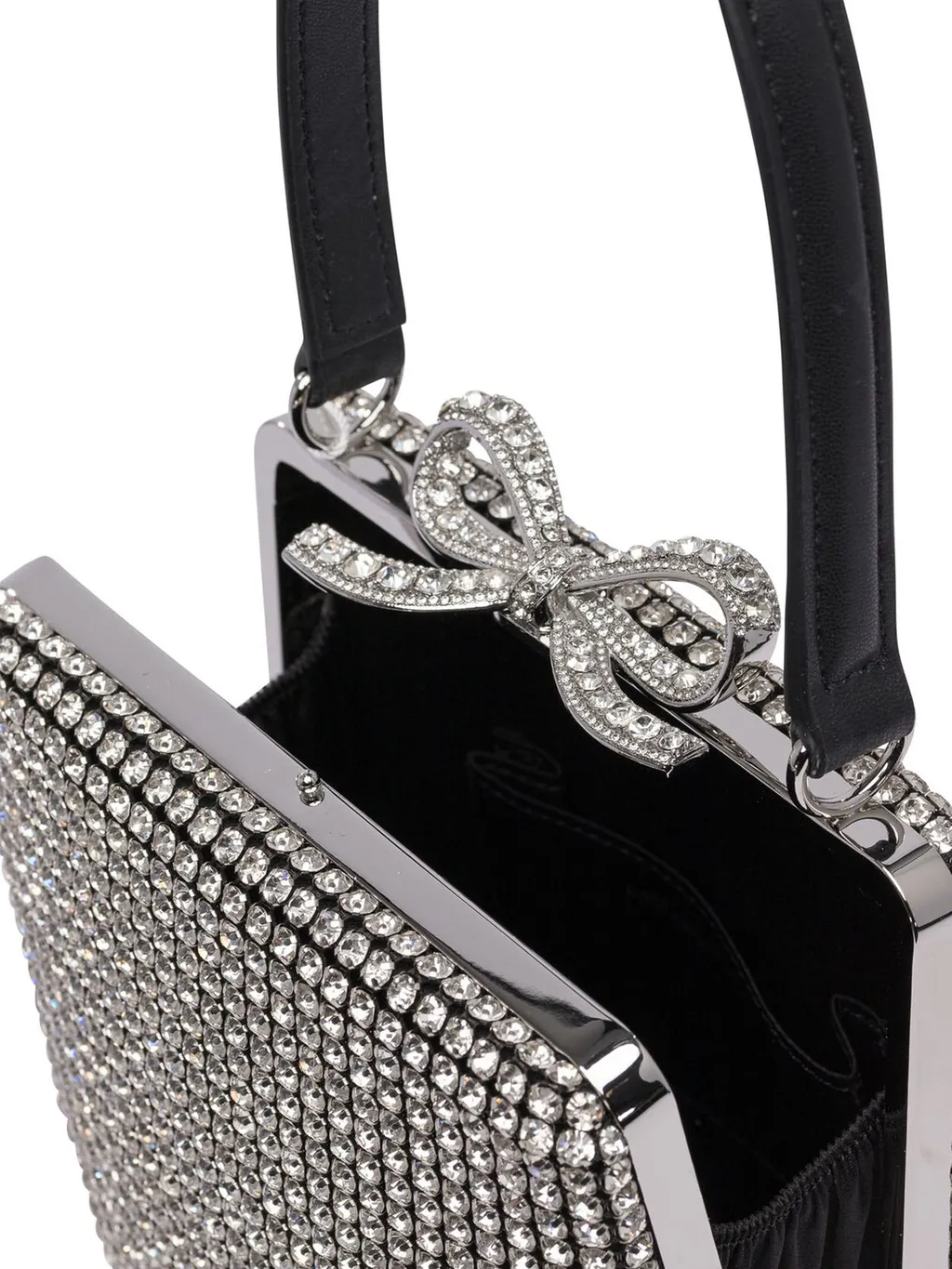 Self-Portrait Embellished Fishnet Bag