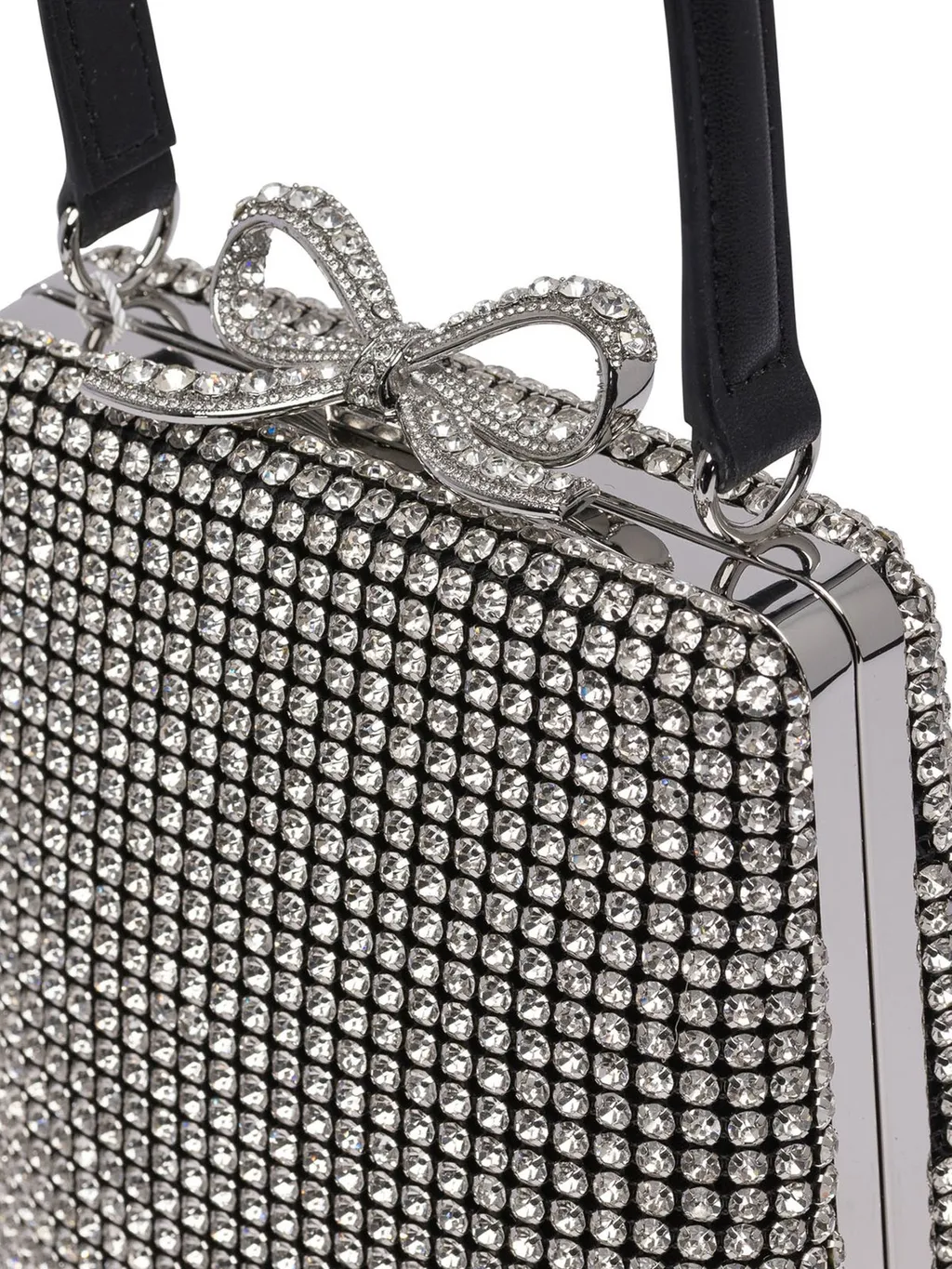 Self-Portrait Embellished Fishnet Bag