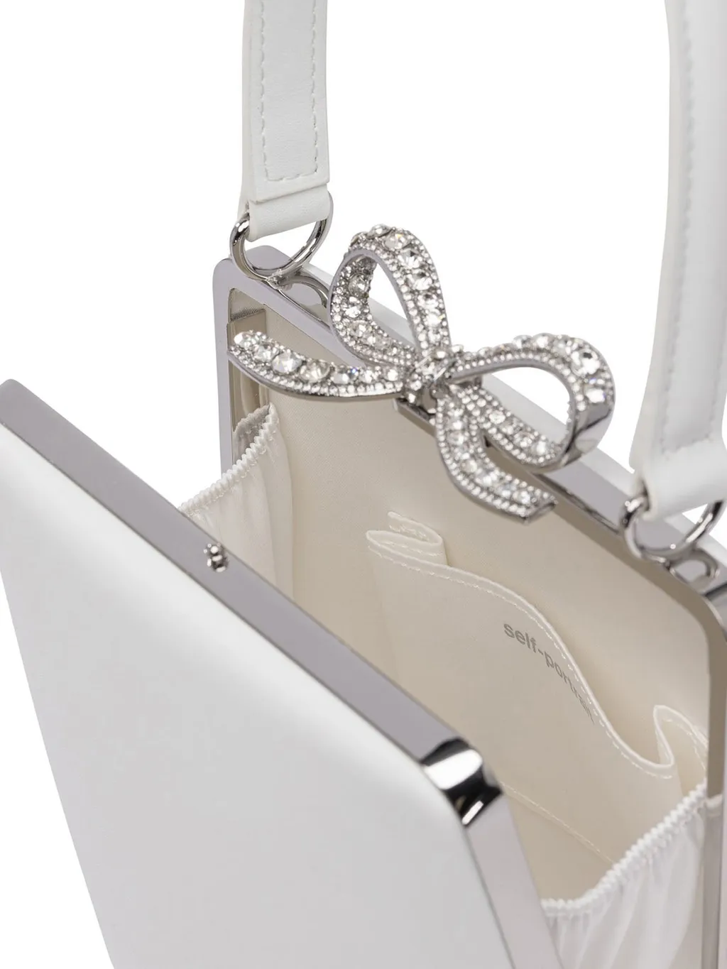 Self-Portrait Satin Mini Bow Bag