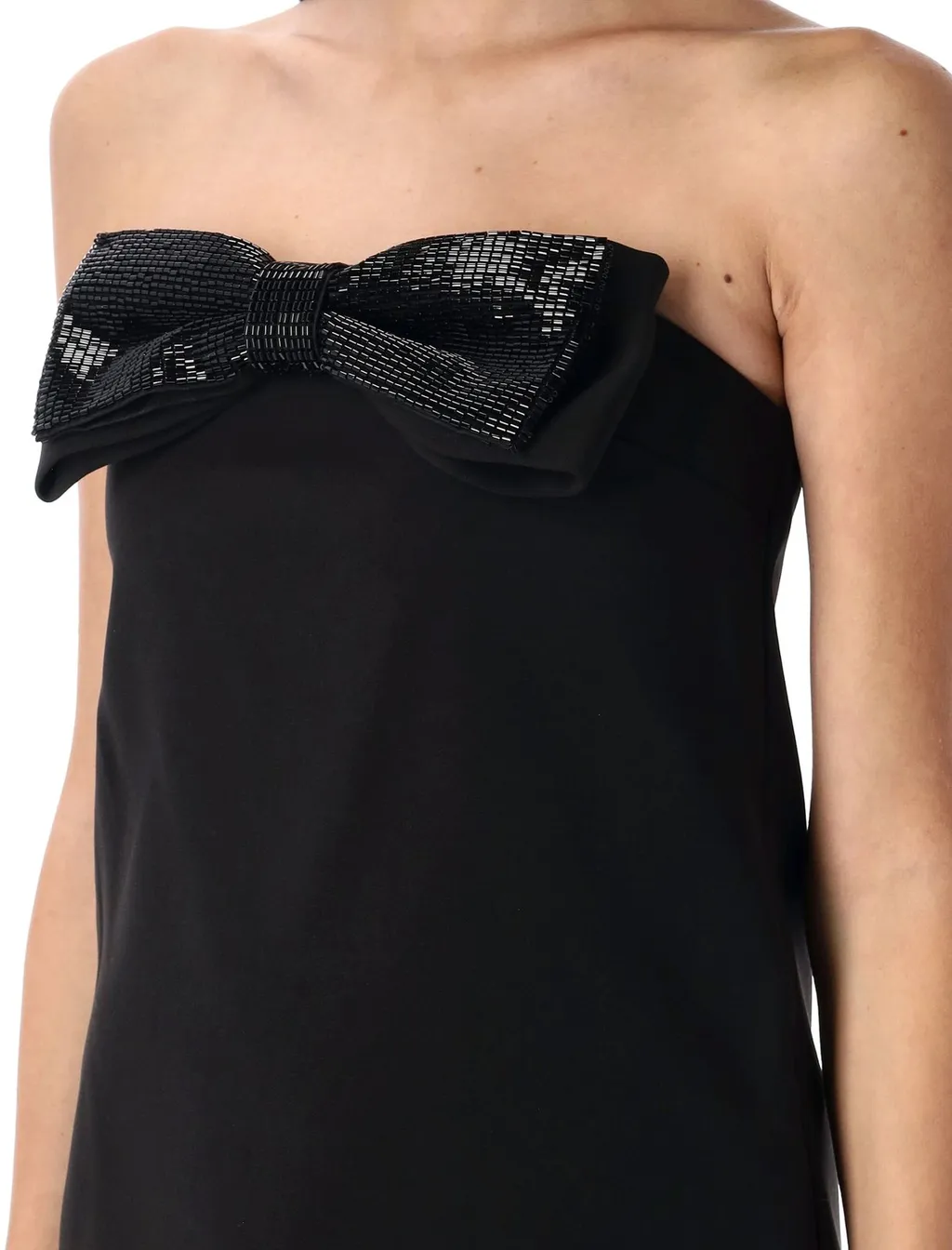 Self-Portrait Crepe Bandeau Mini Dress