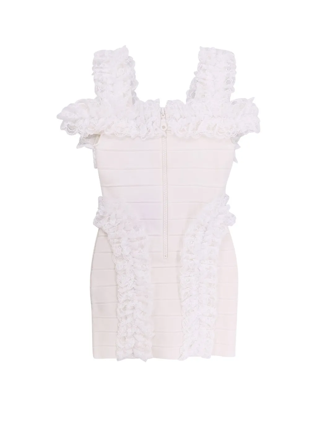 Self-Portrait Knit Ruffle Mini Dress