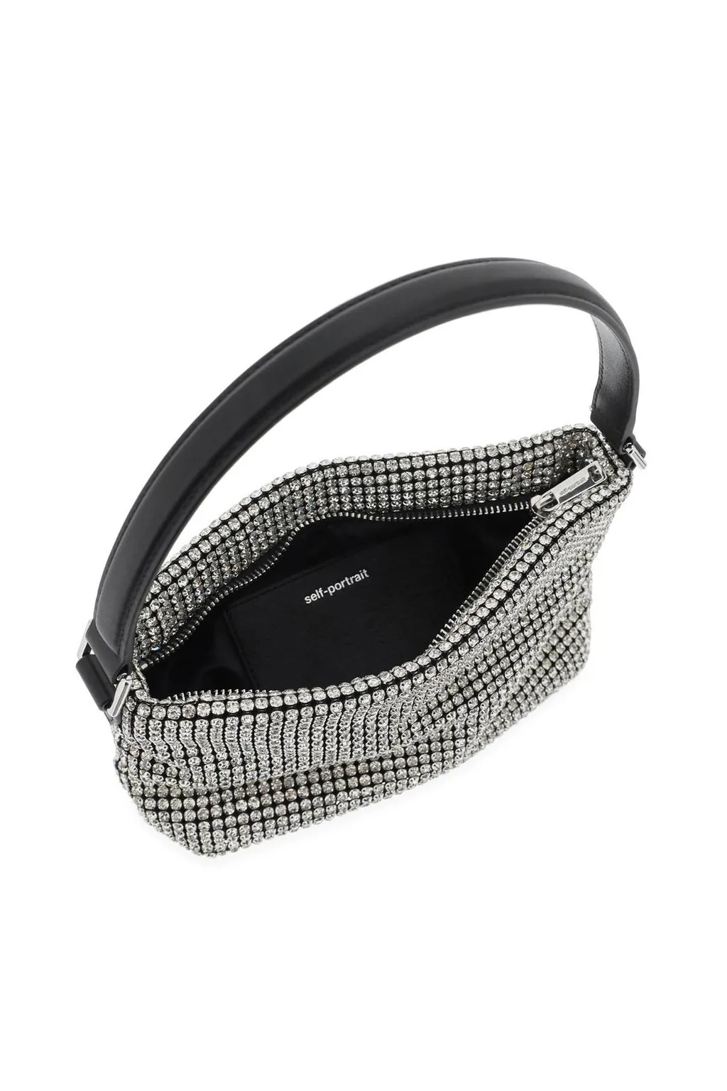 Self-Portrait Small Diamante Embellished Zipped Tote Bag