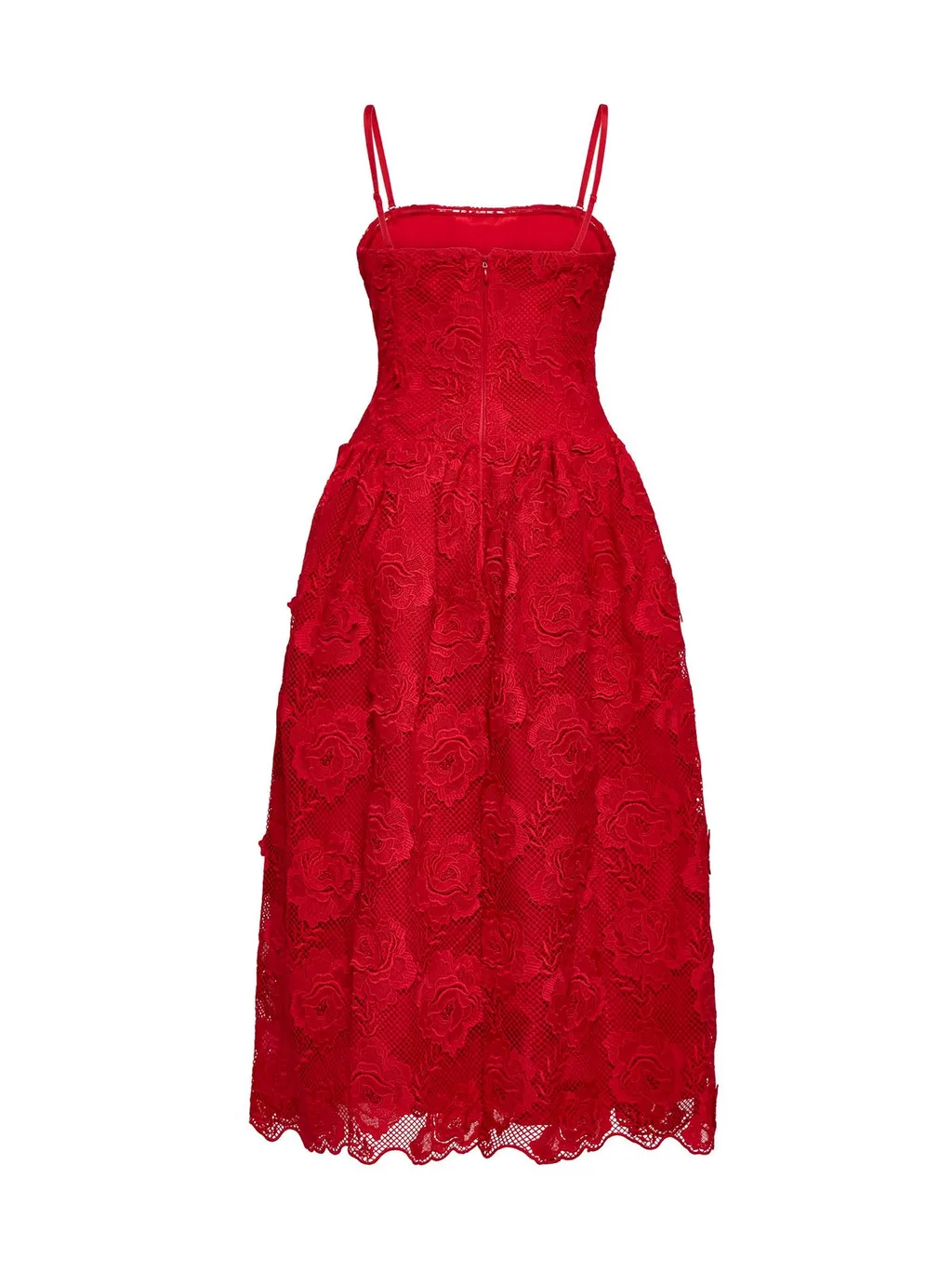 Self-Portrait Lace Strapped Midi Dress