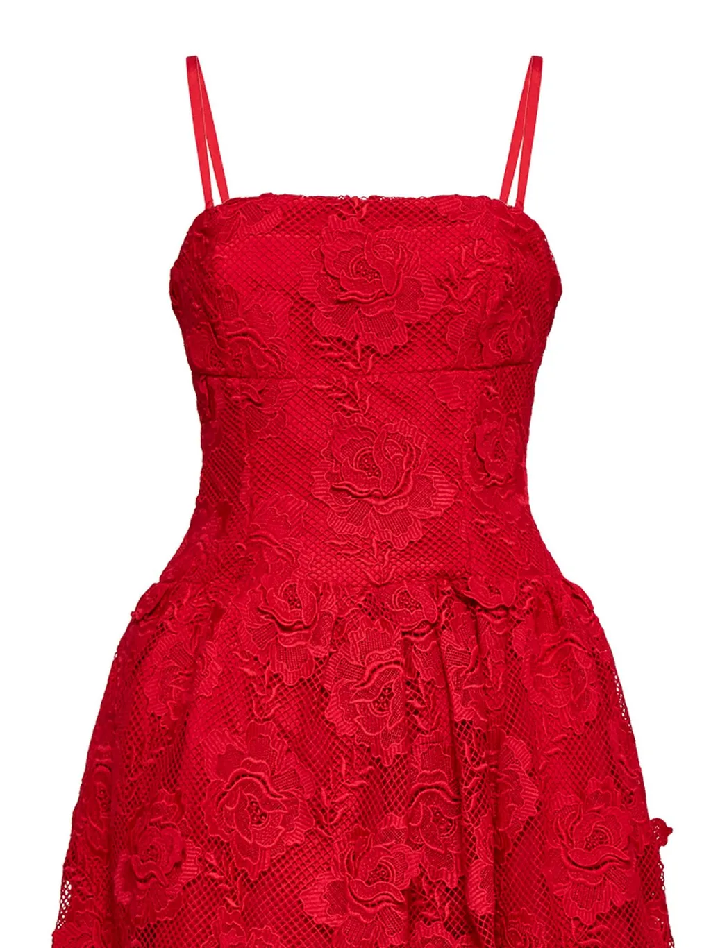 Self-Portrait Lace Strapped Midi Dress