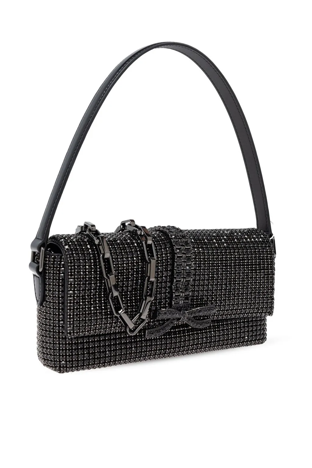 Self-Portrait Bow Detailed Embellished Top Handle Bag