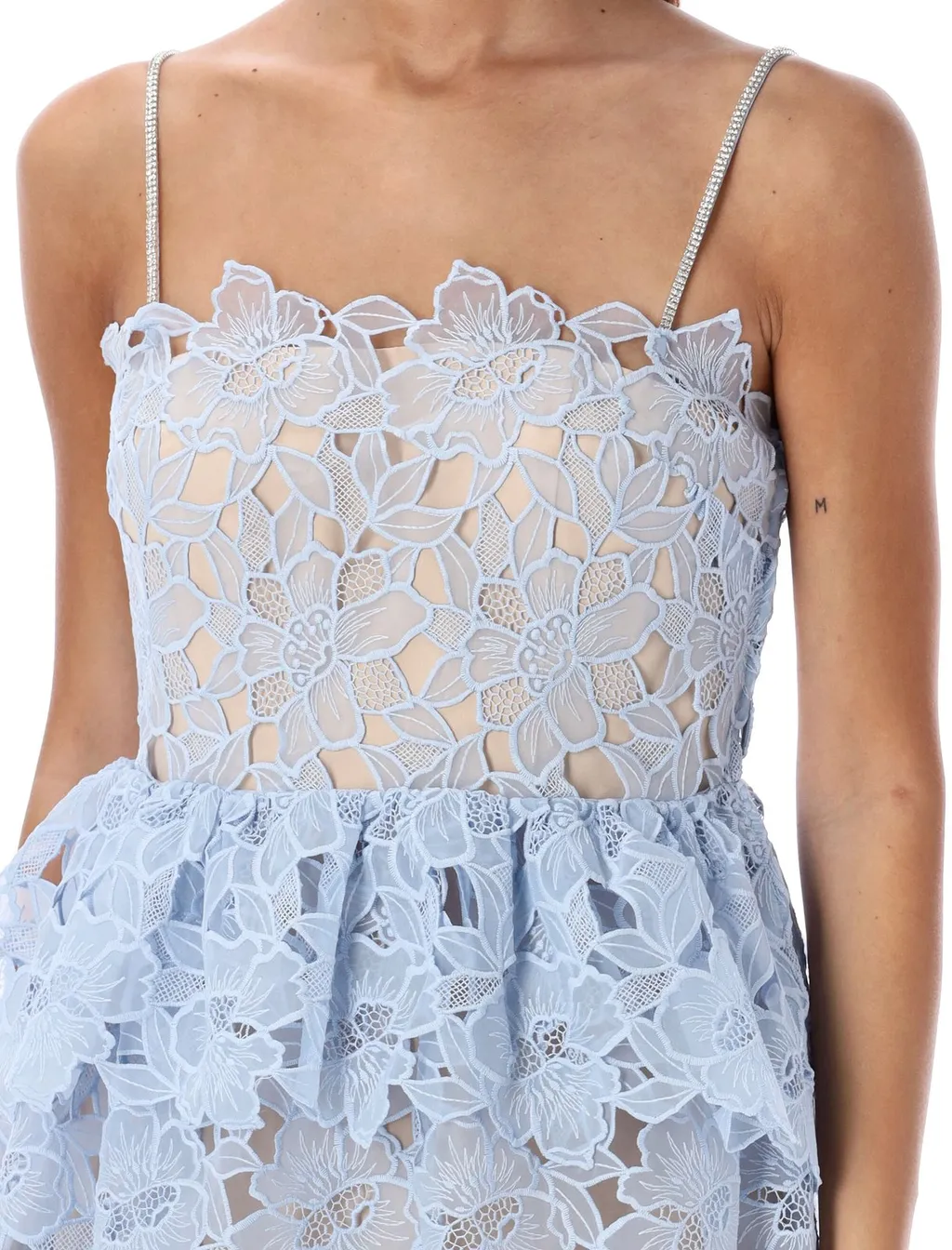 Self-Portrait Organza Lace Mini Dress