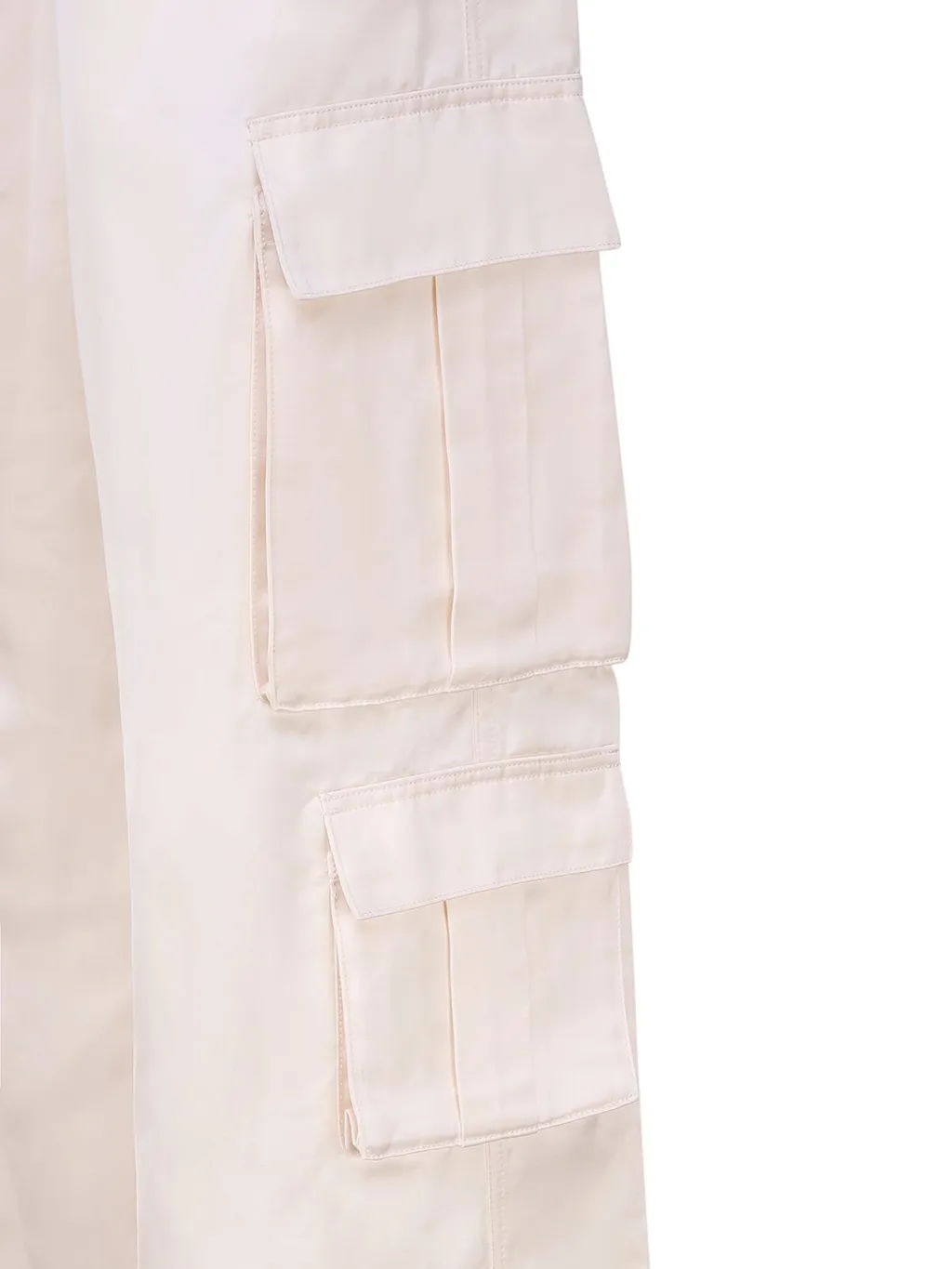 Self-Portrait Satin Cargo Trousers