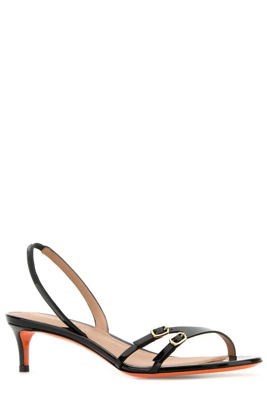Santoni Virna Double-Buckle Slingback Sandals