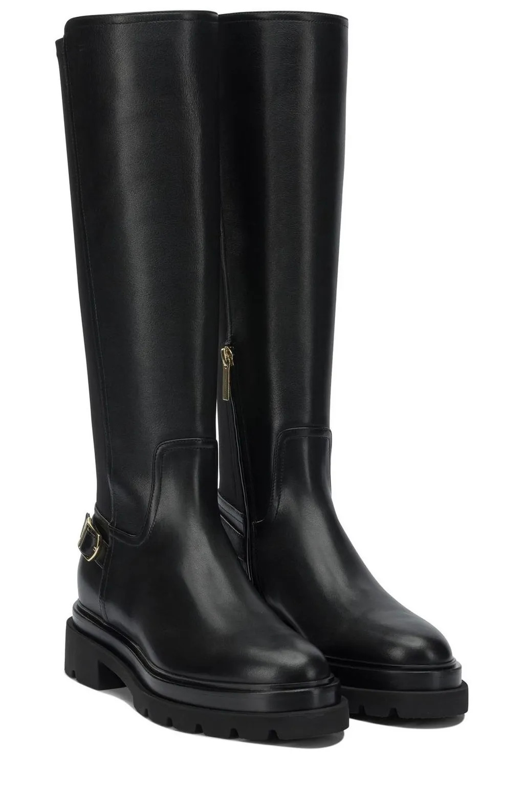 Santoni Panelled Knee-High Boots