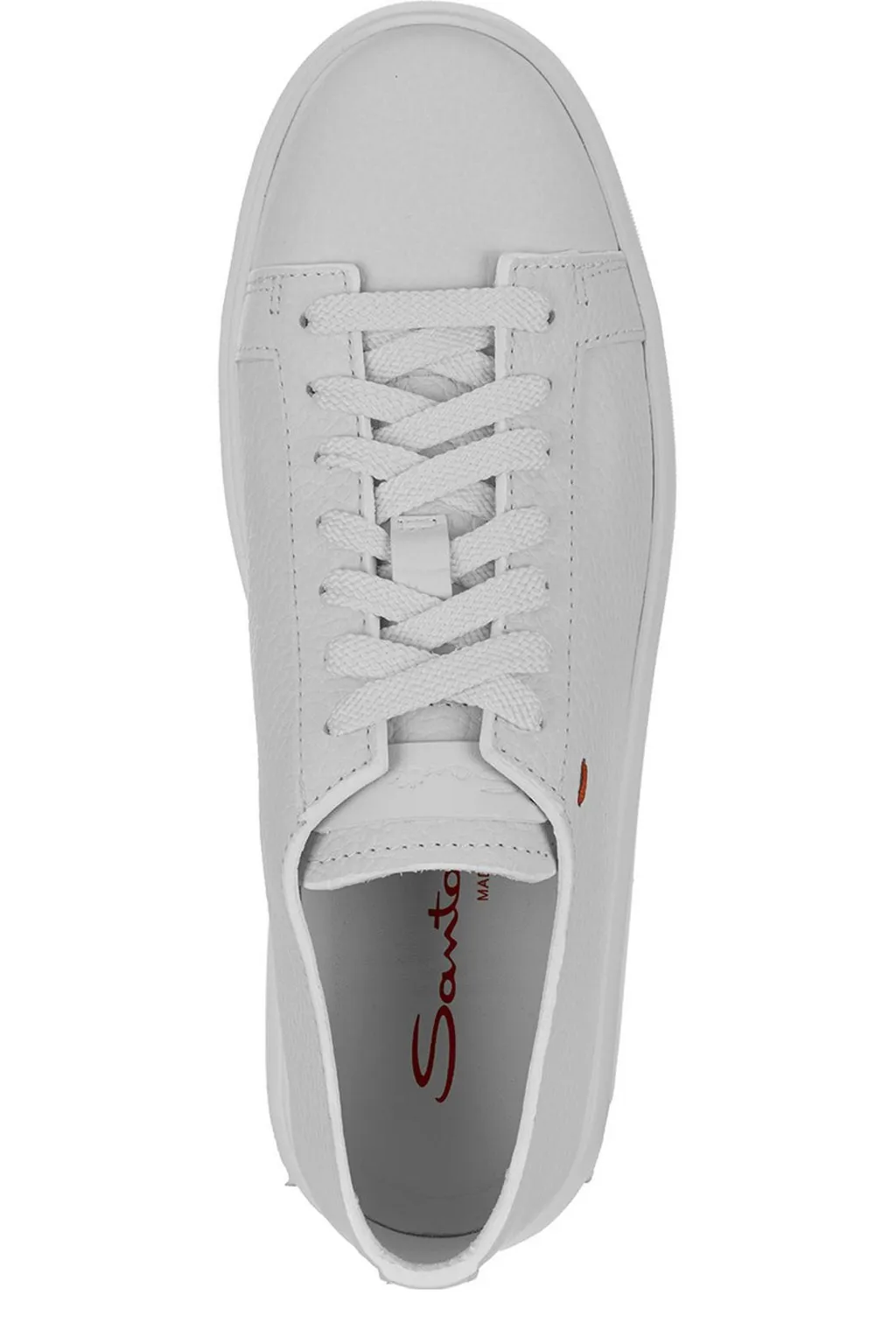 Santoni Tumbled Leather Sneakers