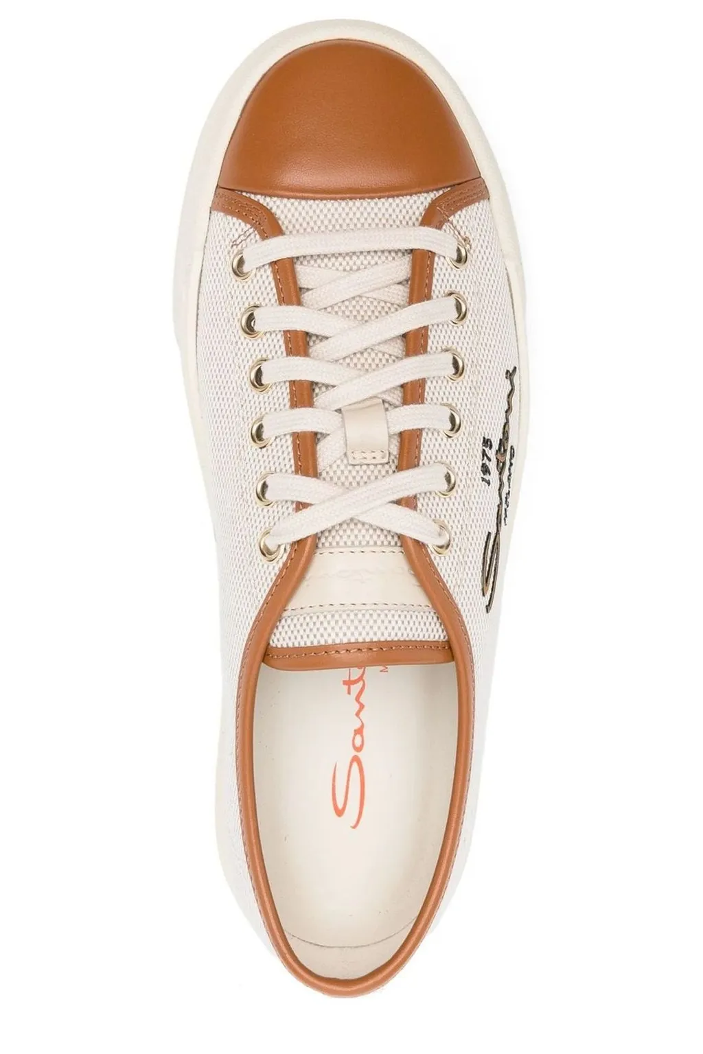 Santoni Logo Detailed Platform Mesh Sneakers