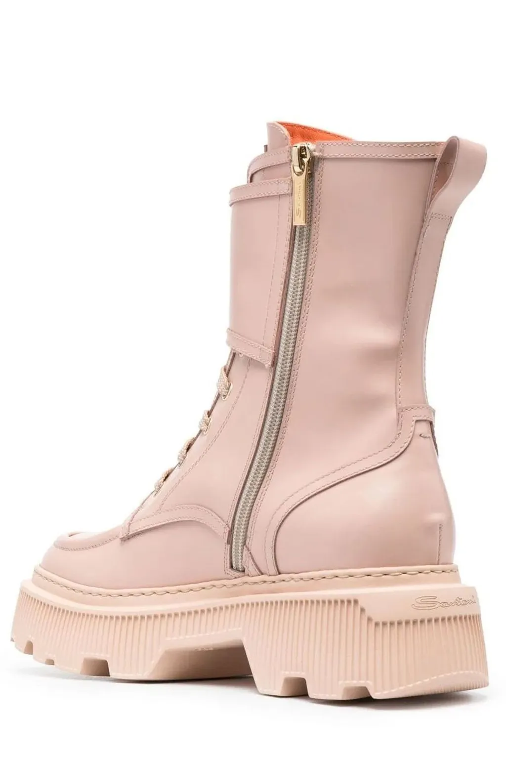Santoni Round Toe Ankle Boots