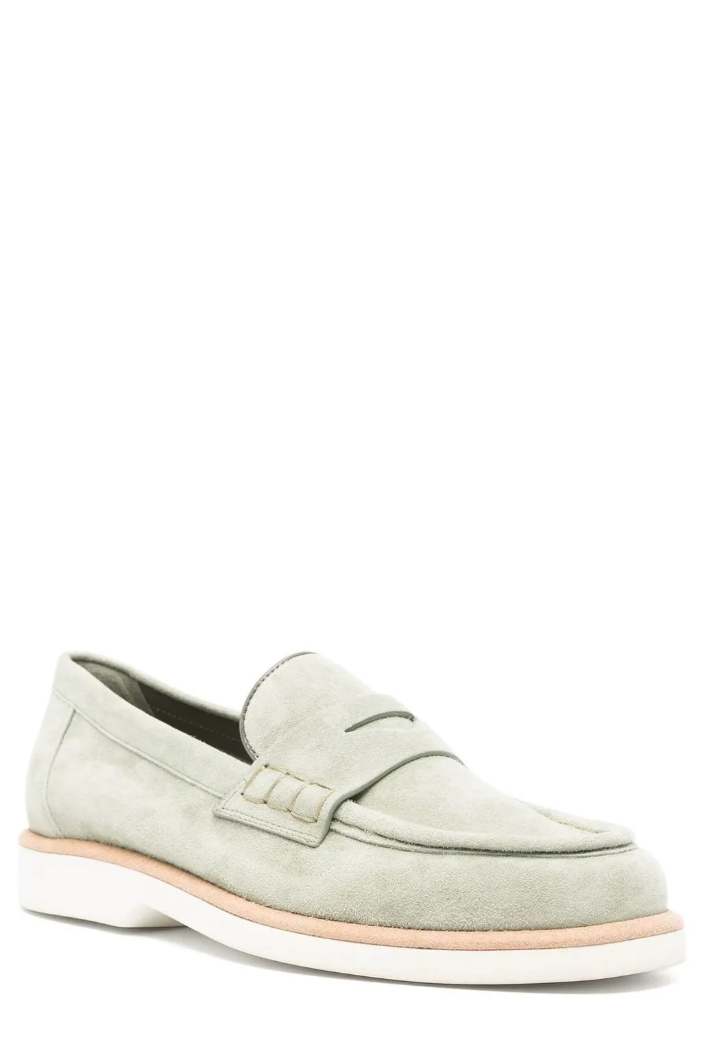 Santoni Almond Toe Loafers